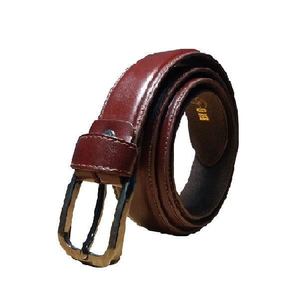 Maroon Large size formal belt for men