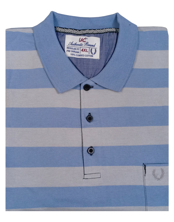 Polo Stripes - Light Blue Broad Lining