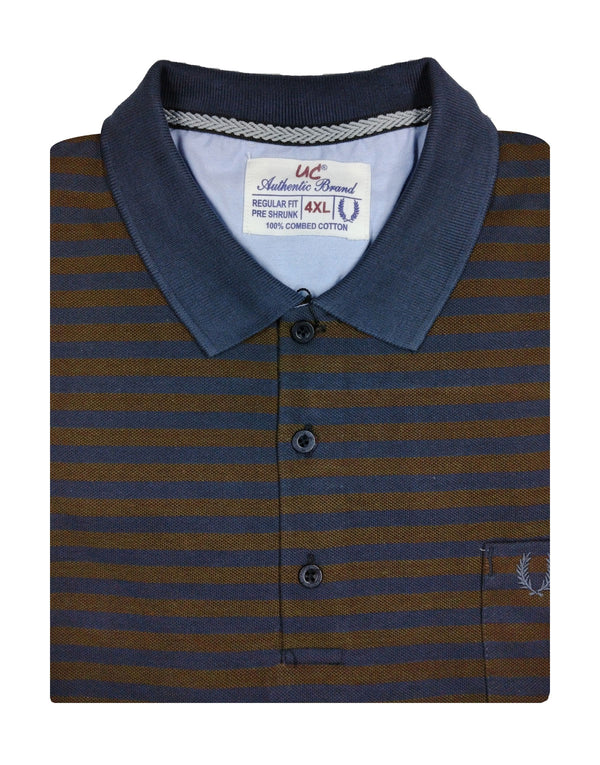 Polo Stripes - Rich Black with Maroon Small Lining