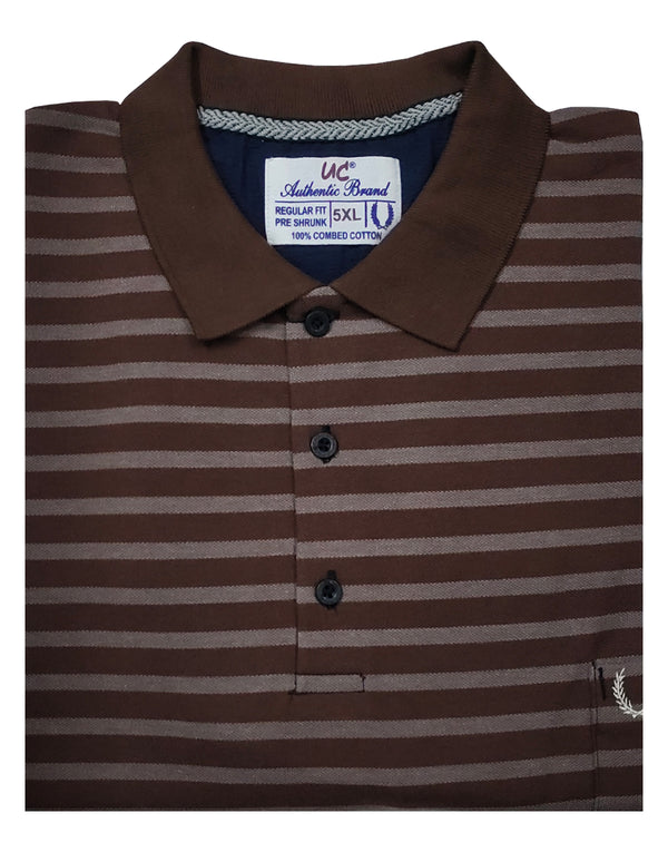 Polo Stripes - Brown with Light Brown Medium Lining