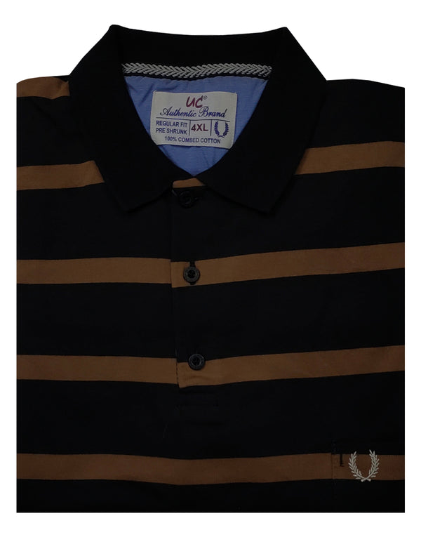 Polo Stripes - Black with Choco Brown Lining