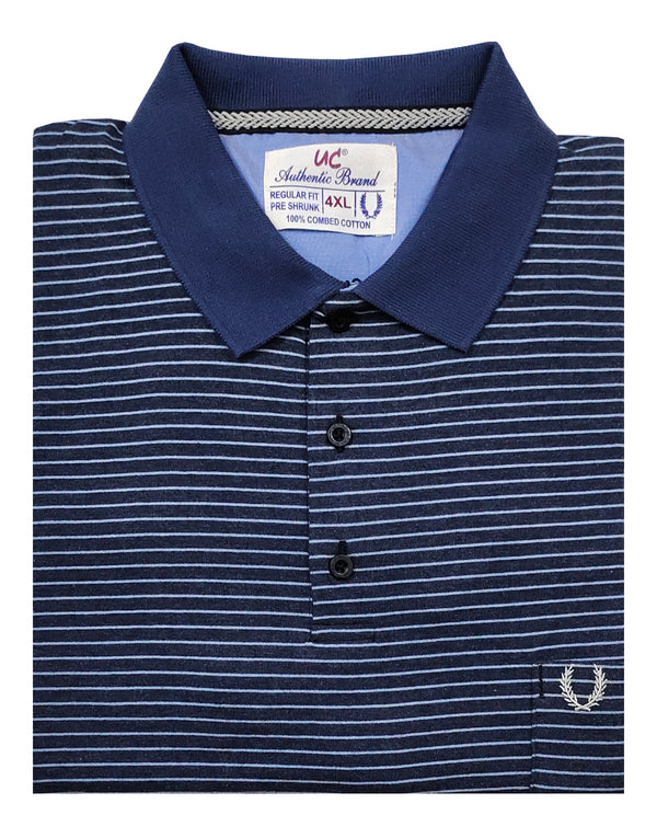 Polo Stripes - Blue with Light Blue Thin Lining