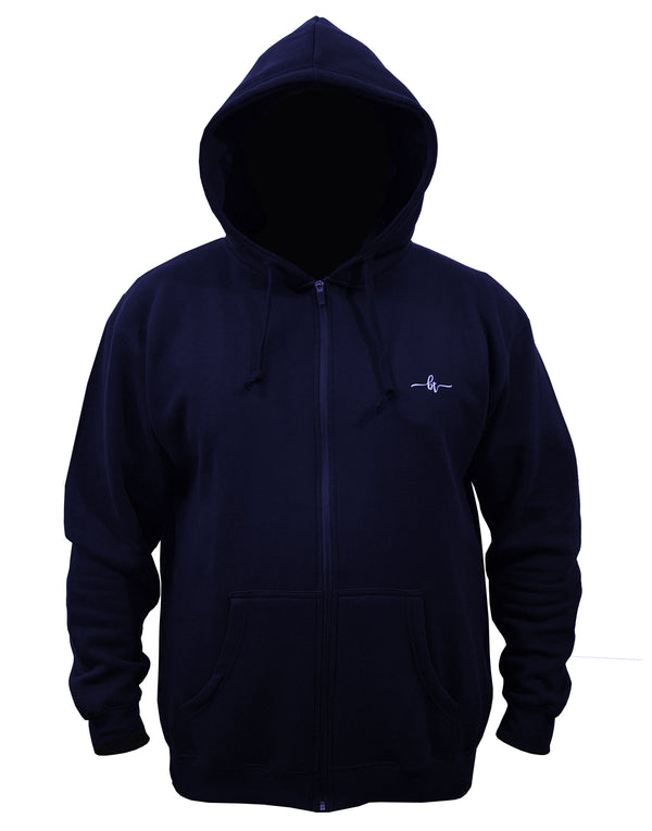 Fleece Hoodie - Zipper - Blue