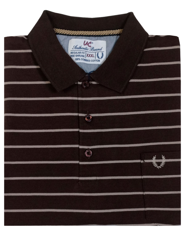 Polo Stripes - Brown with Cream Lining