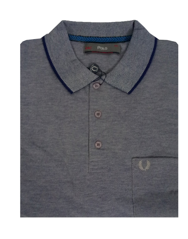 Regular - 2Tone - Polo - Sky Blue with Blue