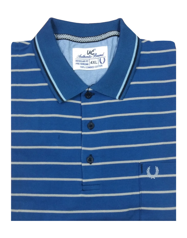 Polo Stripes -  Blue with Cream Lining