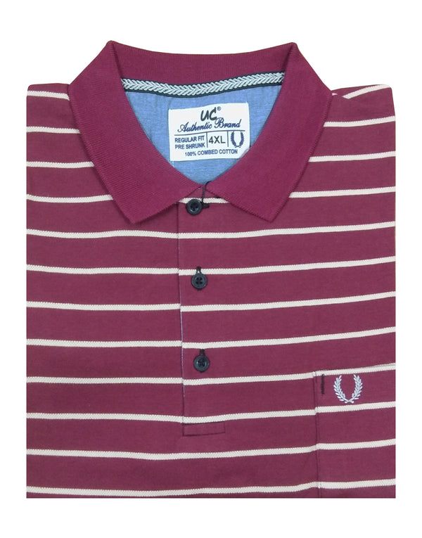 Polo Stripes -  Red with Cream Lining