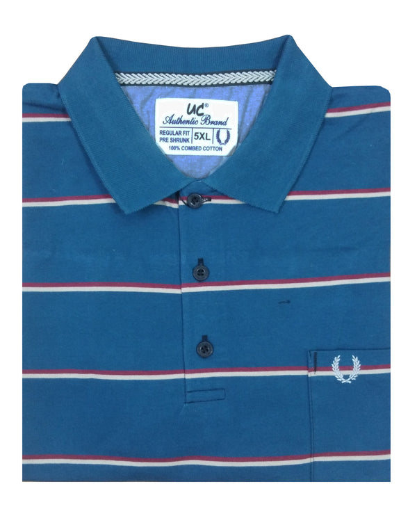 Polo Stripes - Blue with Double Lining