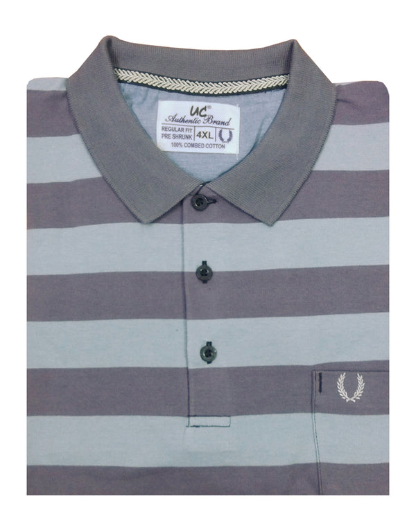 Polo Stripes - Grey Broad Lining