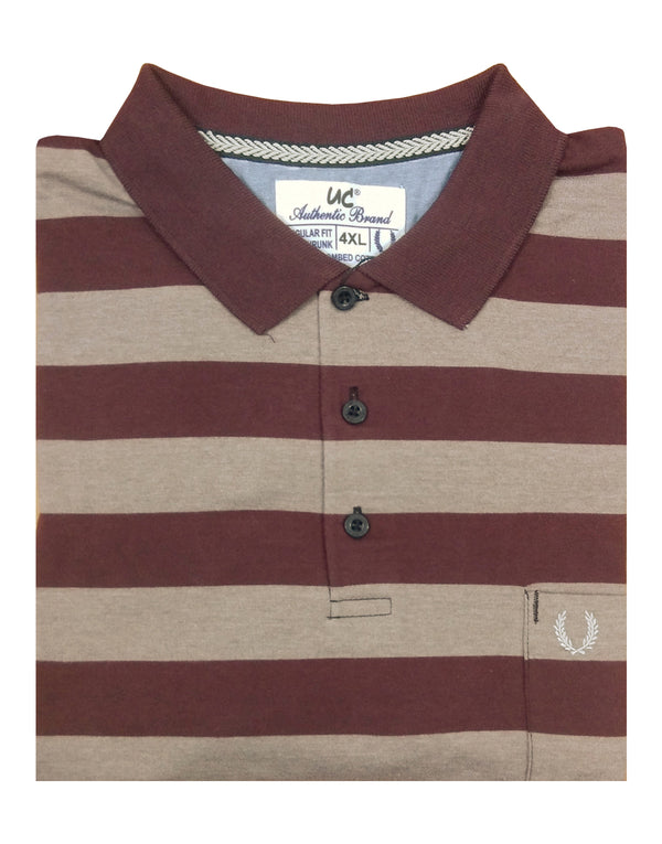 Polo Stripes - Maroon Broad Lining