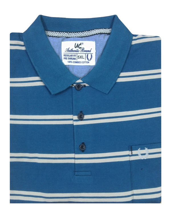 Polo Stripes - Turquoise with Double Lining