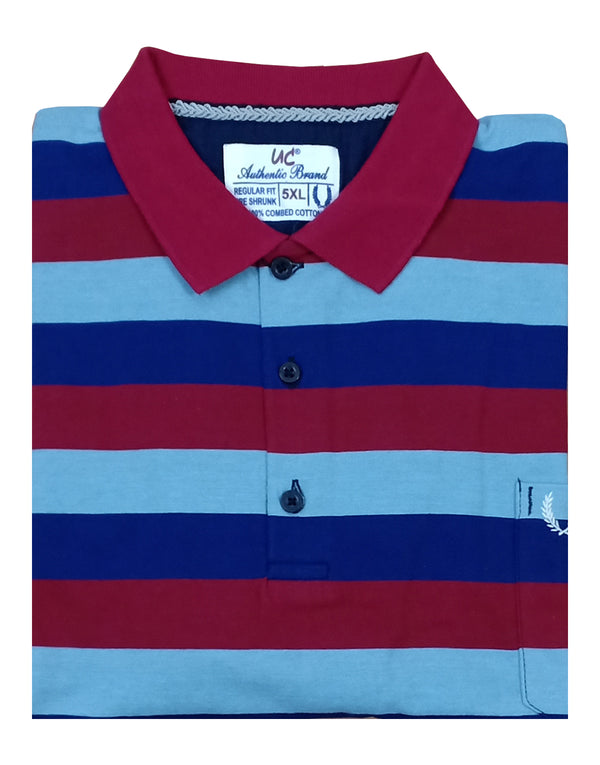 Polo Stripes - Red and Blue Broad Lining