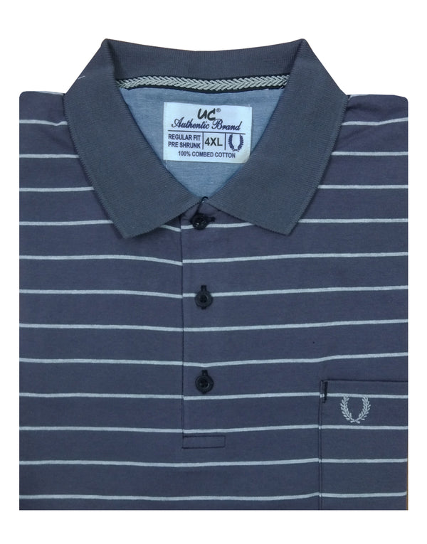 Polo Stripes - Grey with White Lining