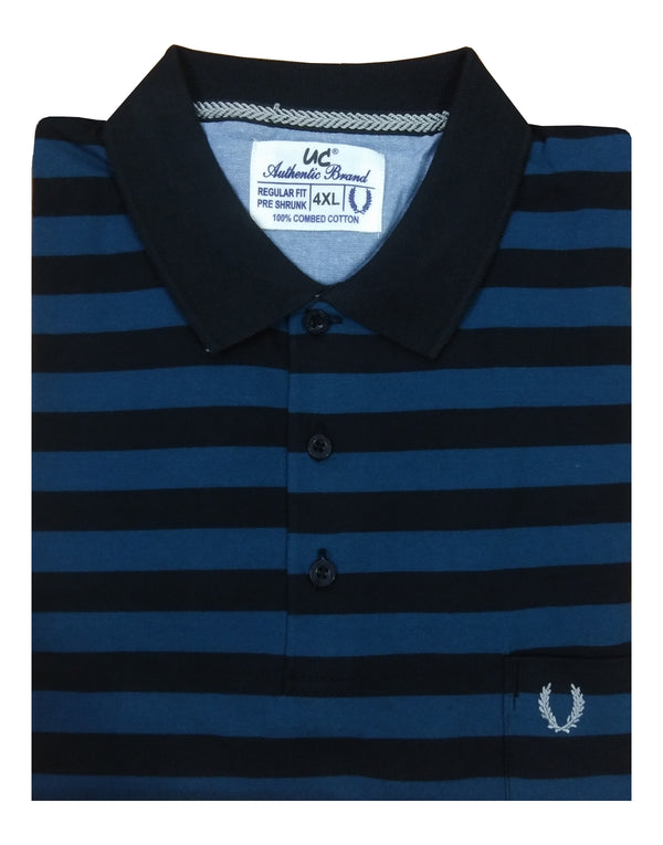 Polo Stripes - Black with Blue