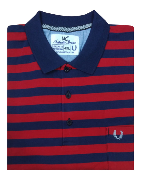 Polo Stripes - Red and Blue Lining