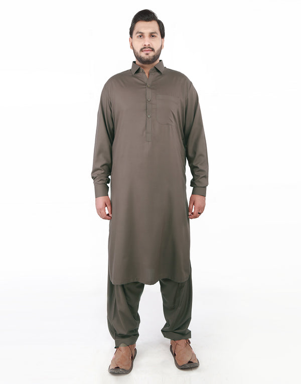 Kameez Shalwar - Greyish Brown