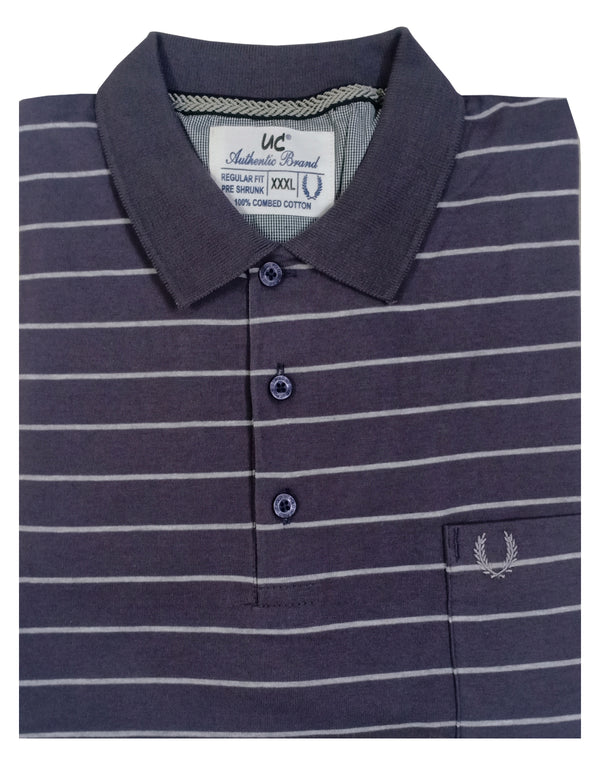 Polo Stripes - Grey with White Lining