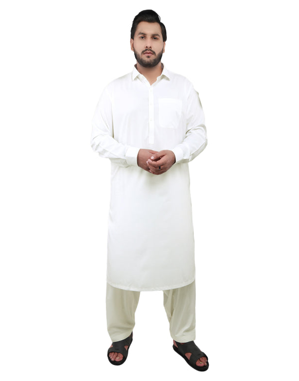 Kameez Shalwar - Milky White