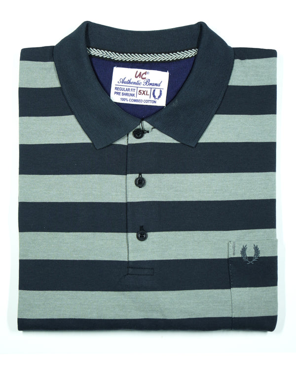 Polo Stripes - Grey with Light Grey Broad Lining