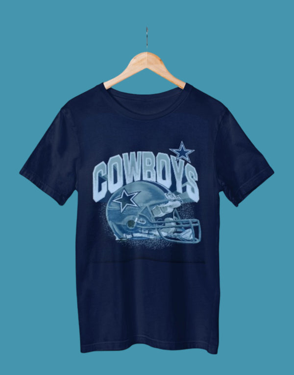 Printed Tees - Blue - Cowboy