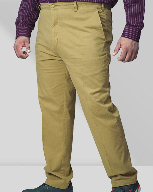 Plain Camel Cotton Pants