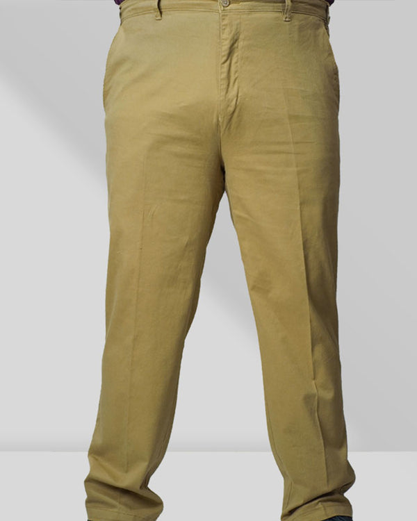 Plain Camel Cotton Pants