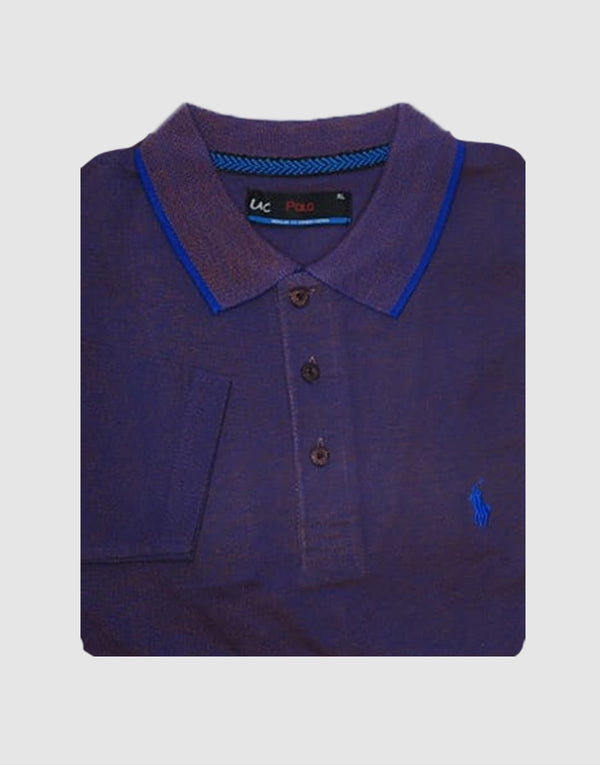 Regular - Full Sleeves - Polo - 2Tone - Purple with Blue