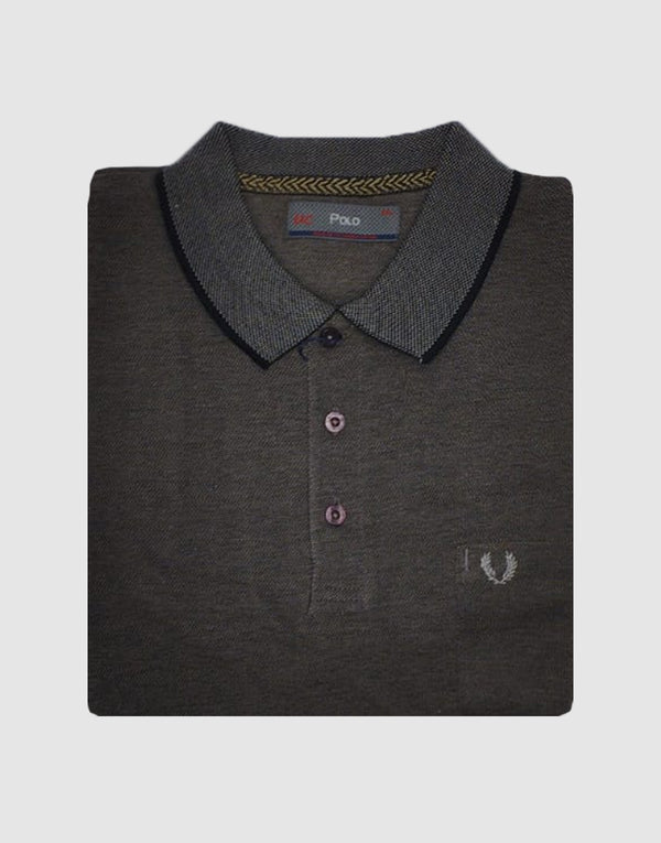 Regular - 2Tone - Polo - Brown with Black