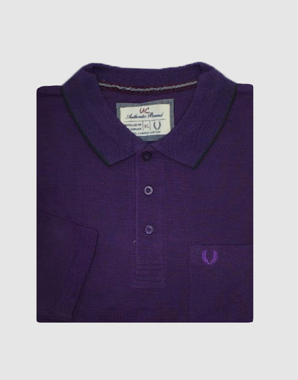 Regular - Polo - 2Tone - Purple with Black