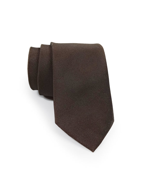 Tie - Plain Brown