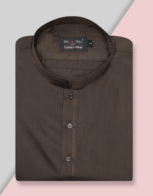 Regular Kurta - Plain Choco Brown