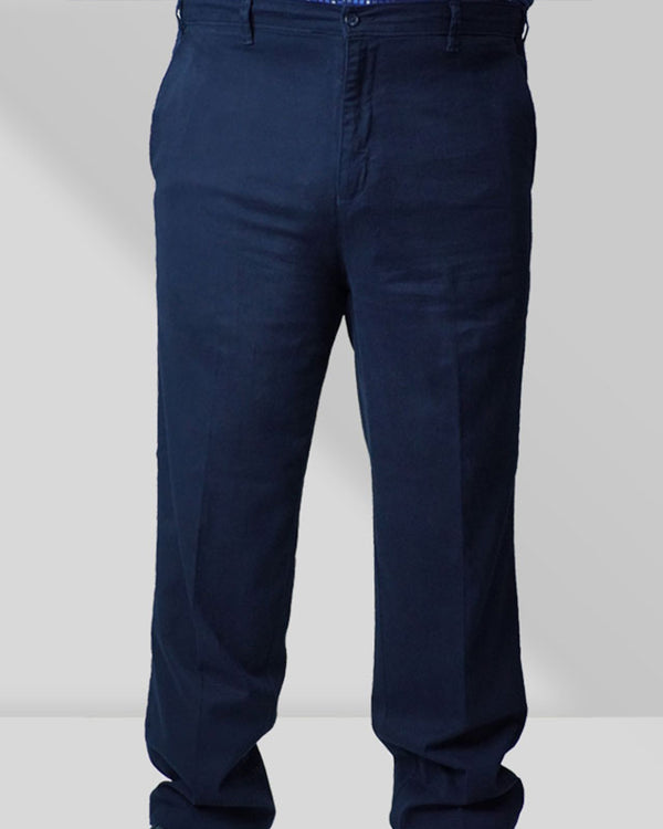 Plain Navy Blue Cotton Pants