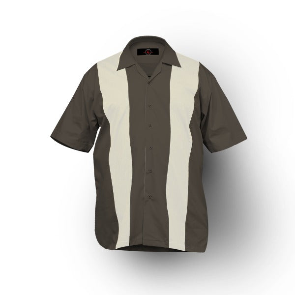 Retro - Brown on Beige large size men retro shirts
