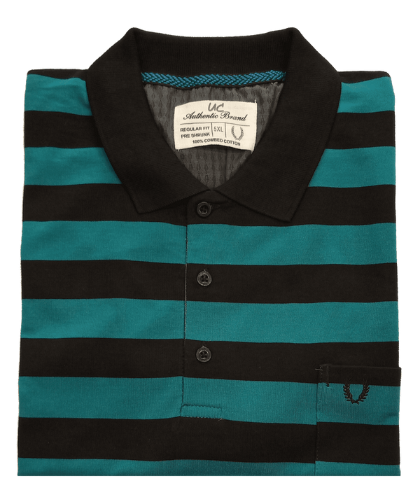 Black with Sea Green (Thick Lining)