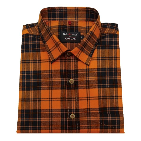 Blunt Rust Orange large size stylish semi casual shirt for men