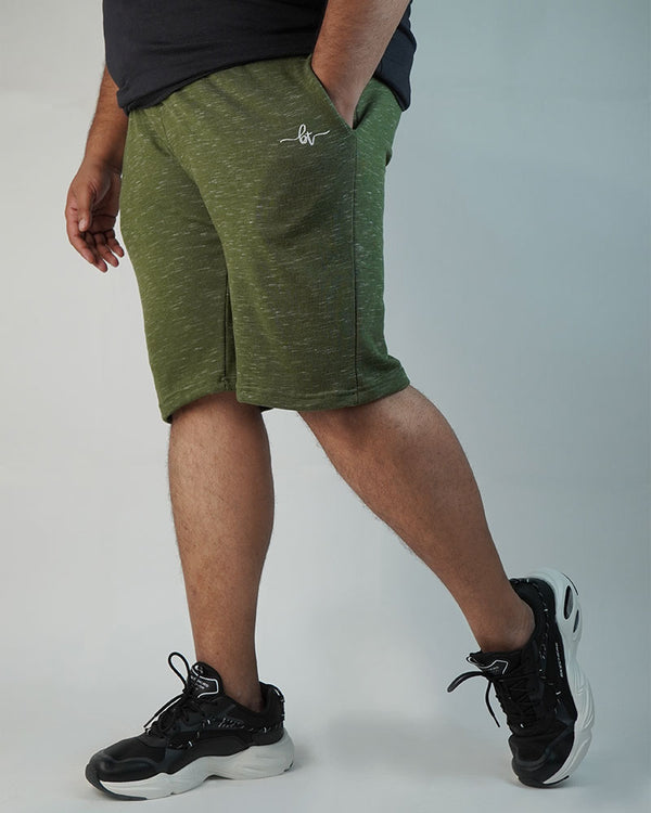 French Terry Shorts - Green Blotches