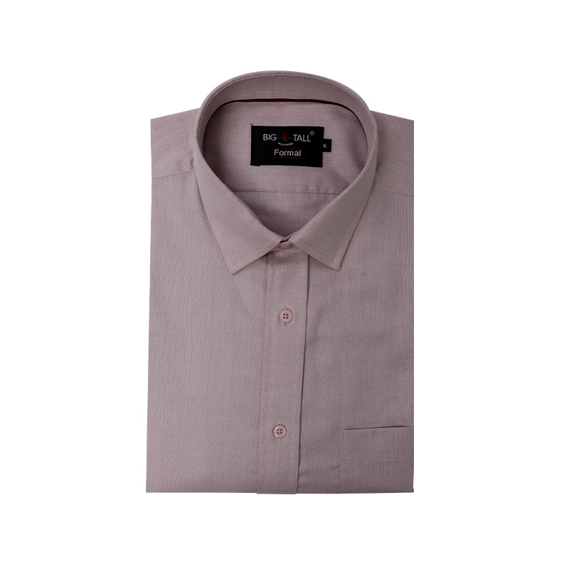 Peach Dotted large size men formal shirts