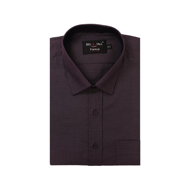 Maroon Dotted 2Tone large size men formal shirts